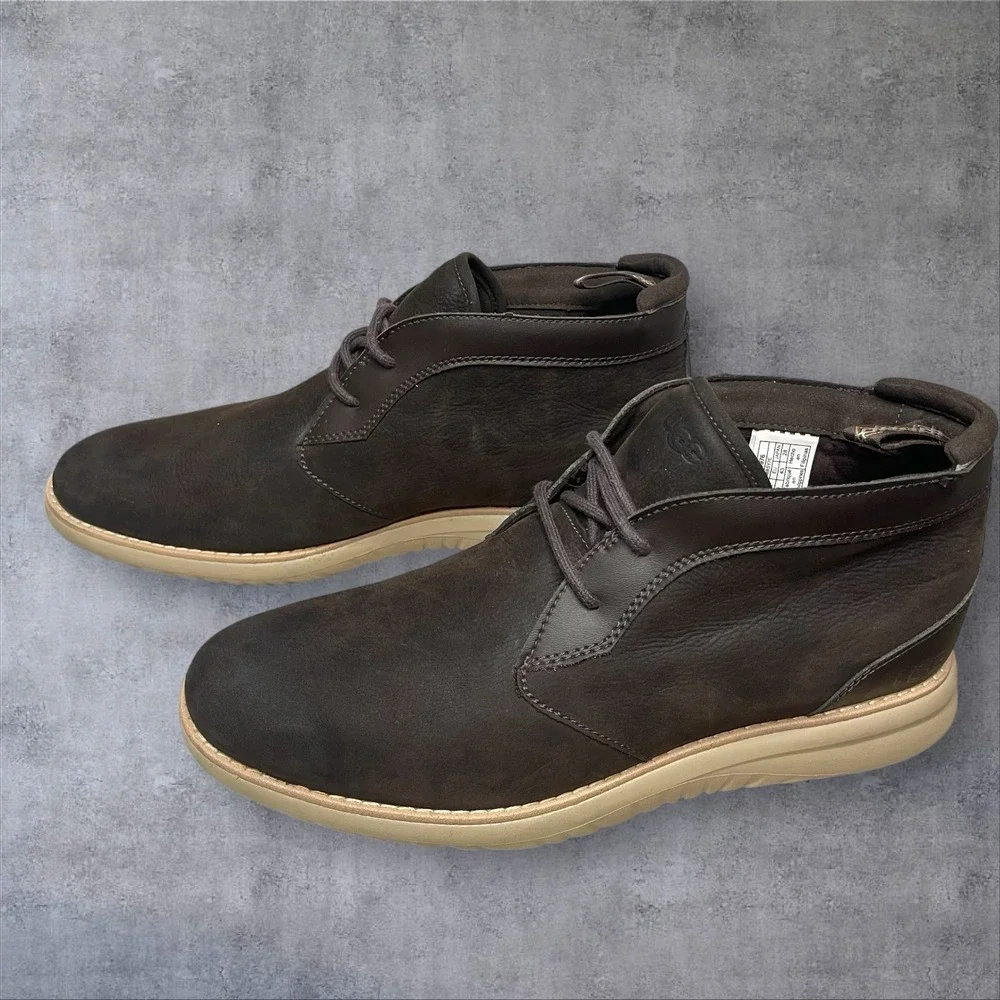 Ugg Union Chukka Brown Suede Leather Boots Mens 10‎ Waterproof Treadlite Comfort